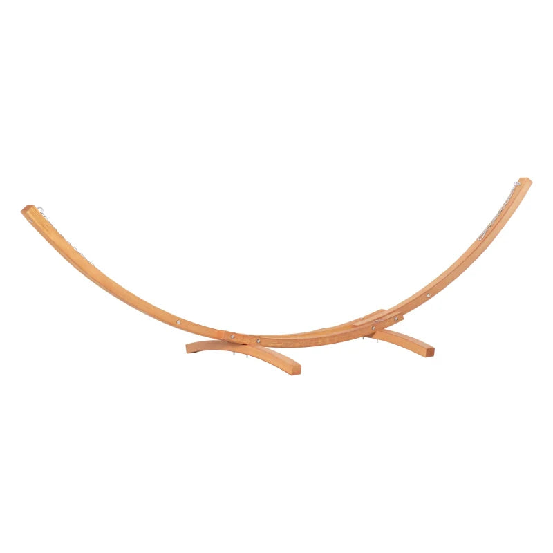 Wooden Arc Hammock Stand — Full View