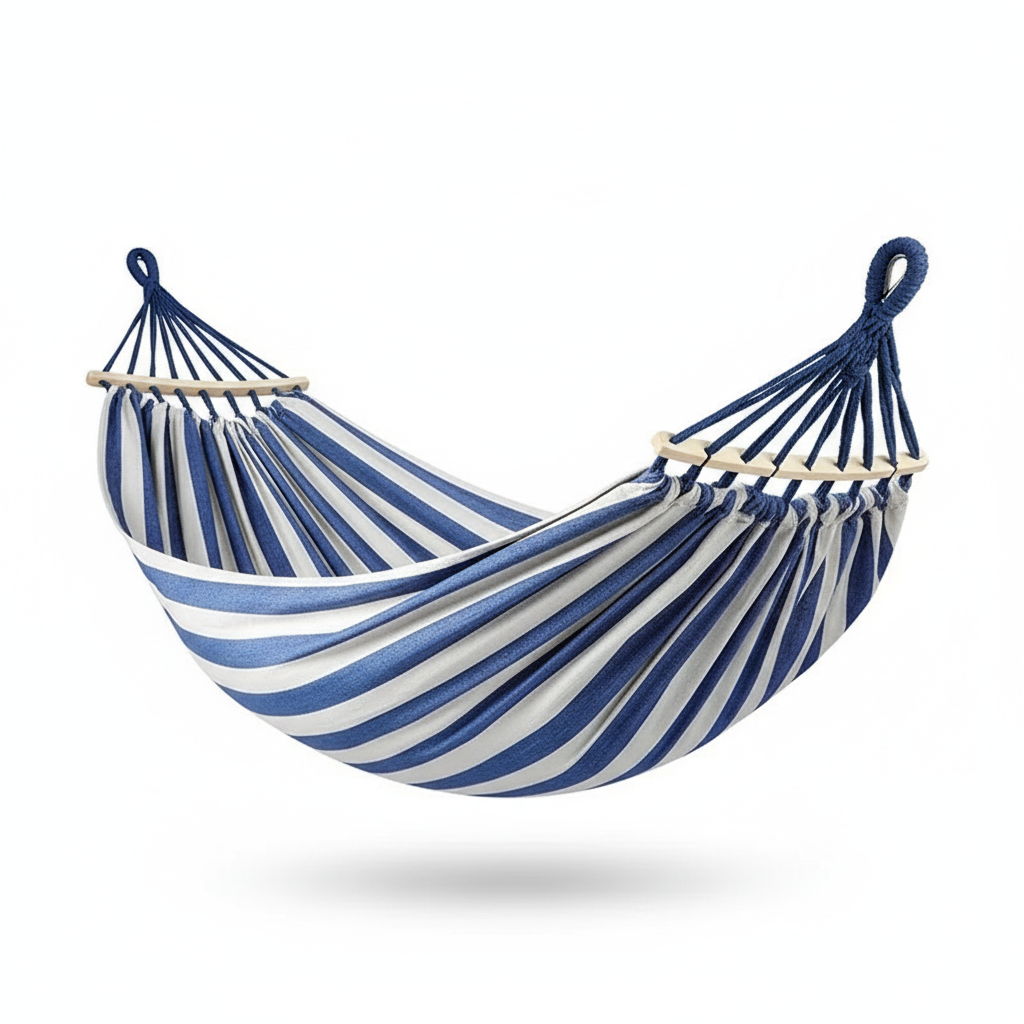 Double Canvas Hammock w/ Curved Poles