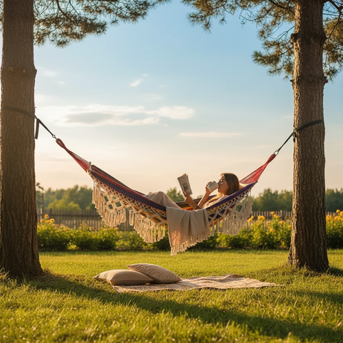 Bohemian Double Hammock with Tassels